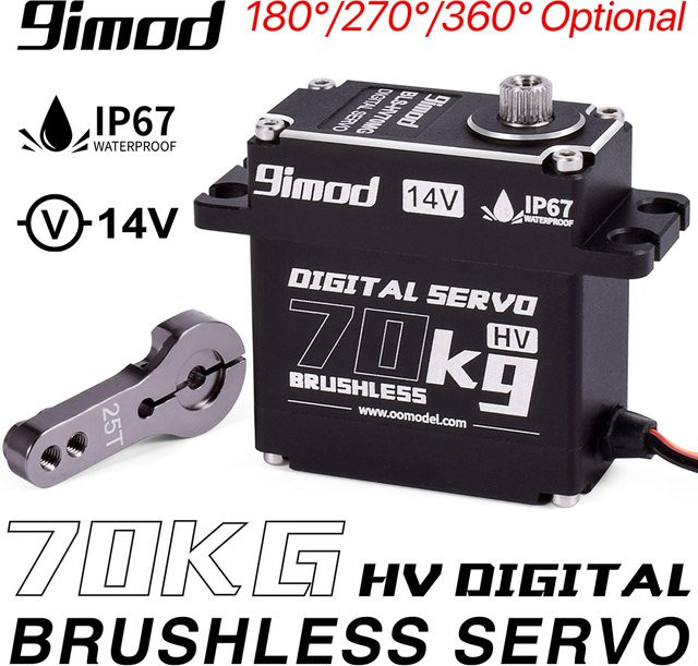 9imod Servo 70 kg Digitaler Servomotor, bürstenlos, mit Metallgetriebe, 1:10 - Bild 1