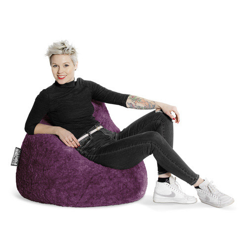 Sitting Point Sitzsack Fluffy XL in Aubergine mit abnehmbarem Bezug, B/H: 70 x 110 cm - Bild 2