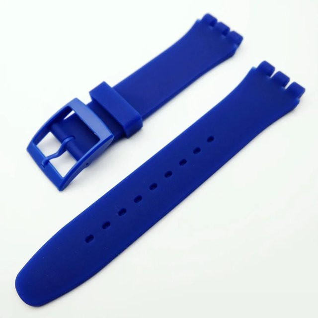 RX-Panjia Uhrenarmband Silikon, Blau, Unisex, 16mm - Bild 1