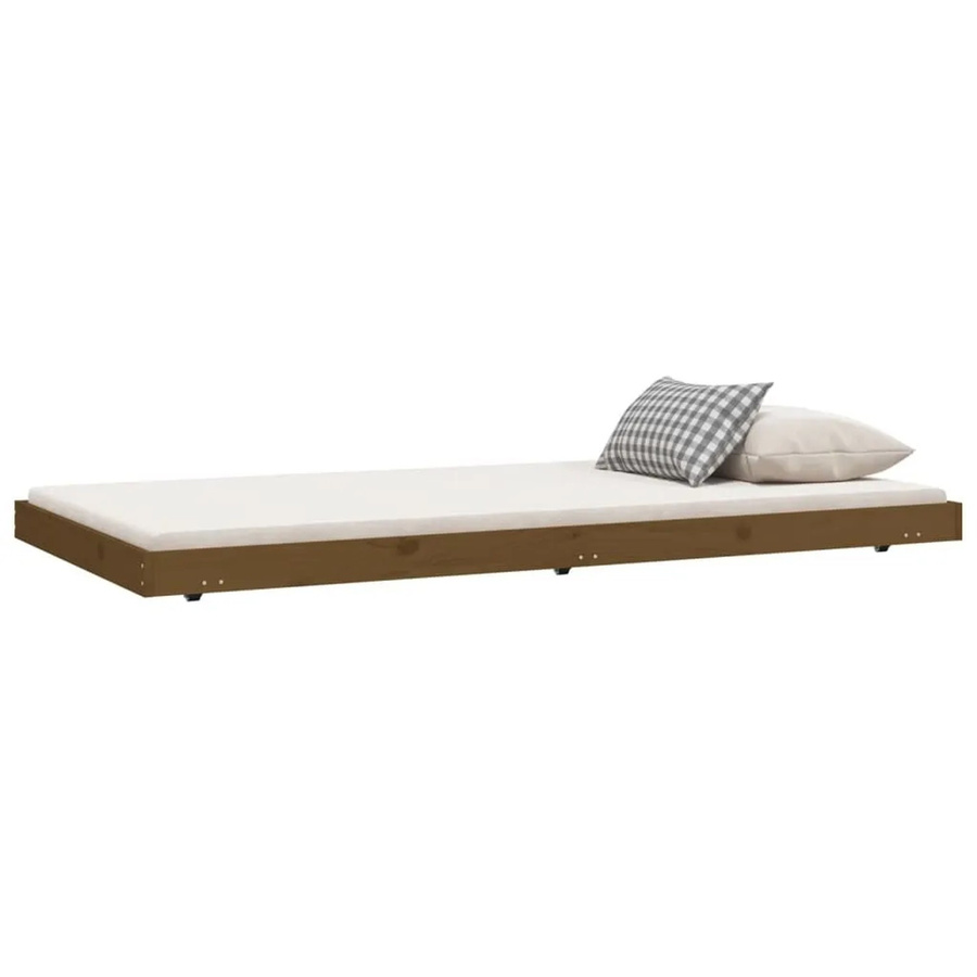 vidaXL Massivholzbett aus Kiefer in Honigbraun mit rustikaler Optik, B/T/H: 100 x 200 x 104 cm - Bild 2