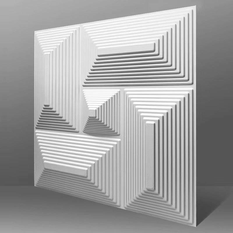 XBLOOM 10er Set 3D-Wandpaneele für die Innenwanddekoration in Weiß, B/H: 30 x 30 cm - Bild 3