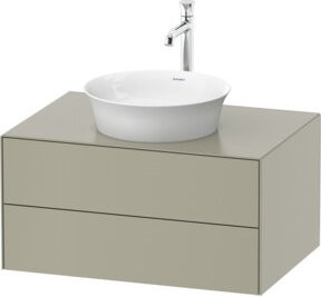 Duravit Waschtischunterschrank ohne Aufsatz White Tulip in Taupe Seidenmatt B/T/H: 80 x 40,8 x 55 cm - Bild 1