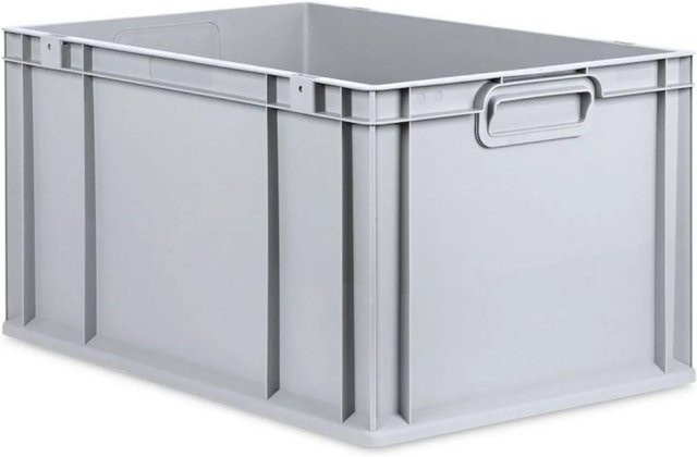 PROREGAL SparSet 5x Eurobox NextGen Grip mit Auflagedeckel in Grau, 65 Liter, H x B x T: 32 x 40 x 60 cm, mit verstärkten Wänden und 4 gelben Schiebeschnappverschlüssen - Bild 1