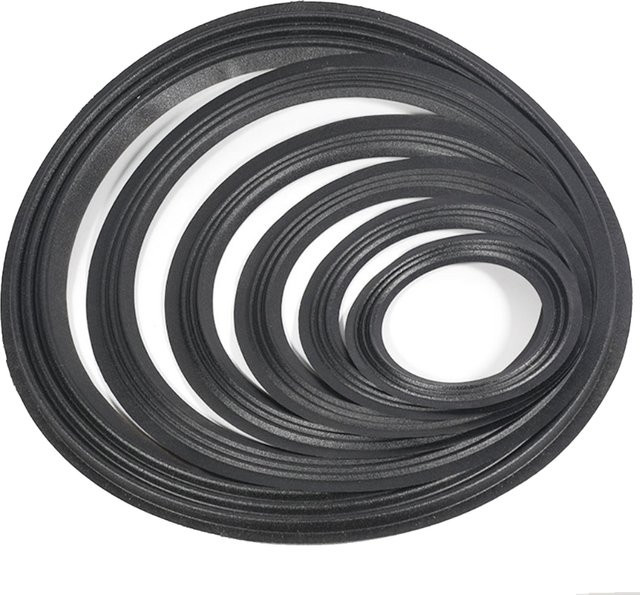 2er-Set Lautsprecher-Ersatzteile mit dreifach gefalteter Ringkante in Schwarz für 6.5, 8, 10, 12 oder 15 Zoll Lautsprecher-Surround-Reparatur - Bild 1