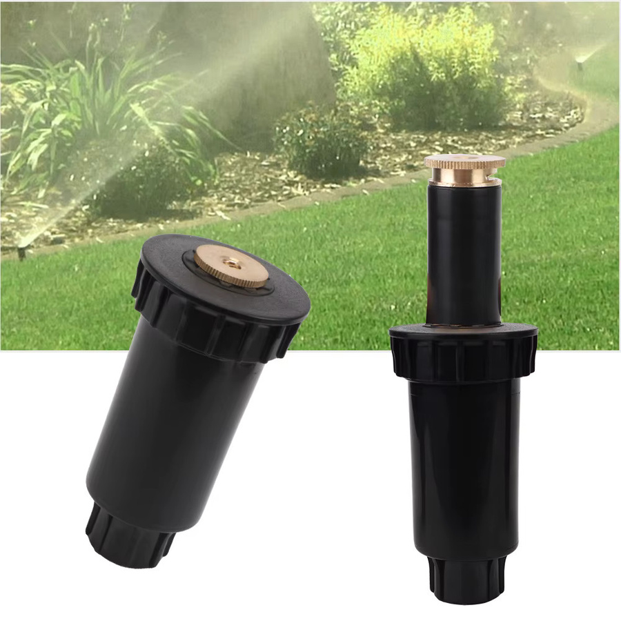 Automatischer Pop-up Sprinkler mit einstellbarem Sprühwinkel 90/180/360 Grad in Schwarz für die Garten- und Rasenbewässerung - Bild 2