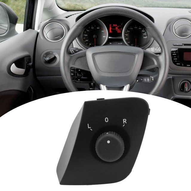 YOSOO Rückspiegelsteuerung Schalterknopf in Schwarz für SEAT Ibiza ST 2008-2016, Ersatzteil 6J1959565A - Bild 1