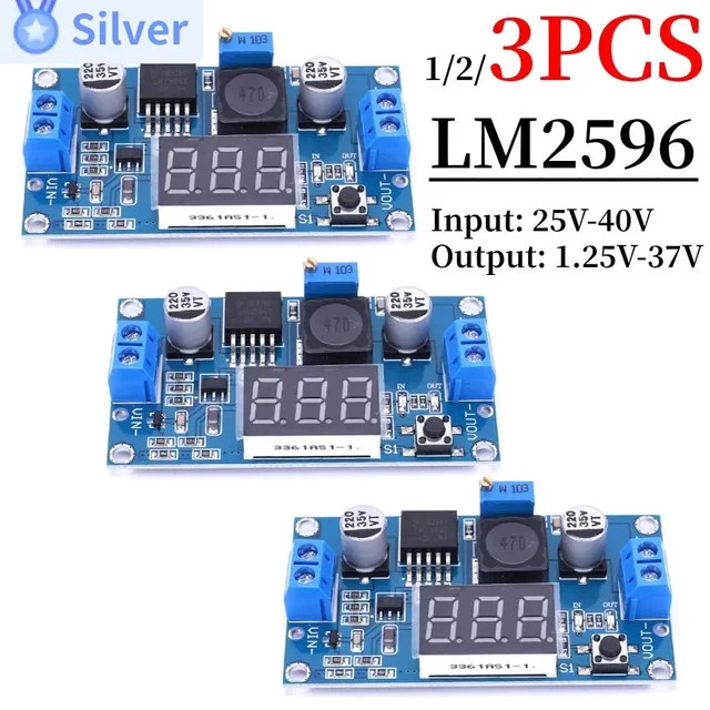 LM2596 DC-DC Step-Down Wandler Modul, einstellbarer Buck-Spannungsregler, Farbe: Blau - Bild 1