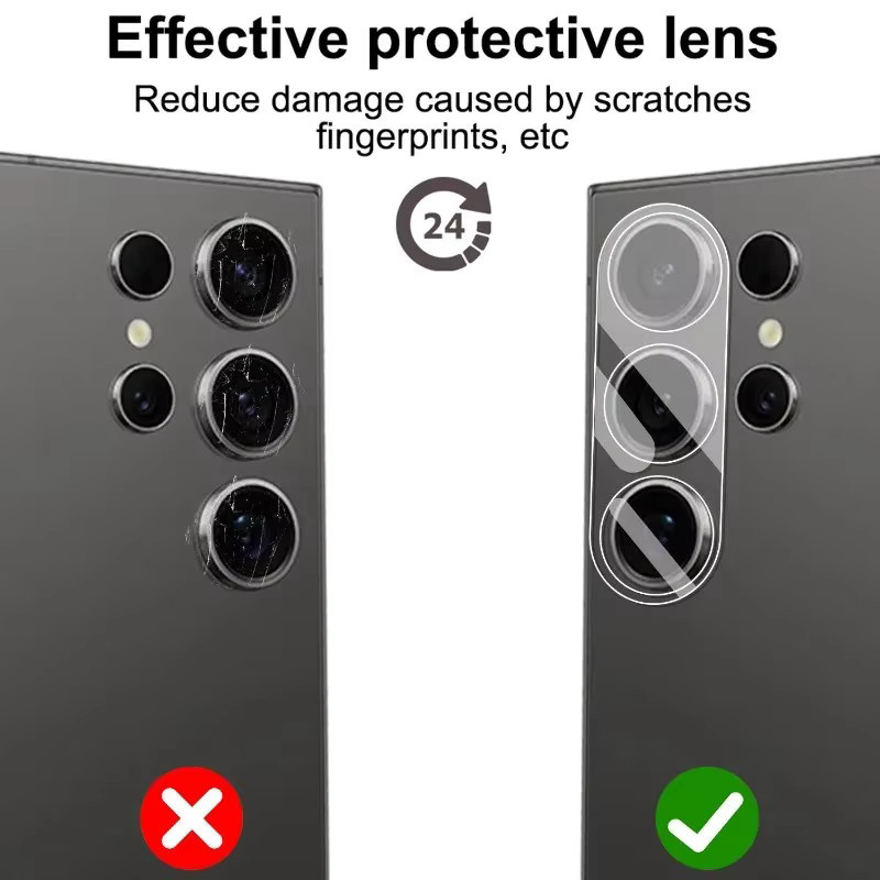 6-in-1 Displayschutzfolien aus gehärtetem Glas mit Kameralinsenfolien für Samsung Galaxy S26 Plus Ultra, transparent, kompatibel mit Fingerabdruck-Entsperrung - Bild 2