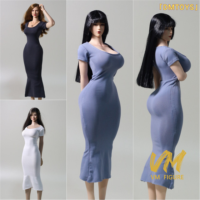 DMTOYS 1/6 Stretch-Fit Bodycon Fischschwanz Rock Abendkleider, Kleidung für Action Figur Puppen - Bild 1