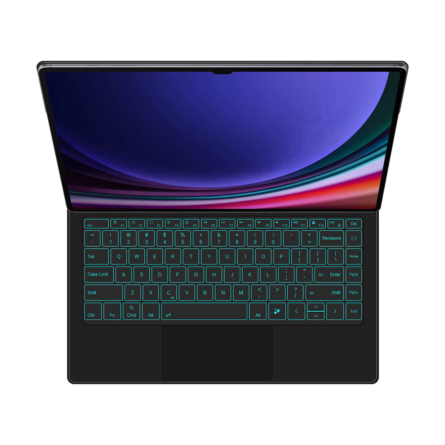 AJIUYU Magic Keyboard Folio für Samsung Galaxy Tab S9 Ultra 14,6 Zoll 2023, intelligente magnetische Tastaturhülle in Schwarz - Bild 2