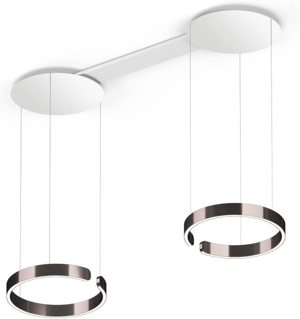 Occhio Mito sospeso due LED-Pendelleuchte in Weiß matt mit Phantom-Ausführung, variabel von 50 bis 200 cm, inklusive Occhio air Modul und x-tra warm LED (2200K - 3500K) - Bild 1