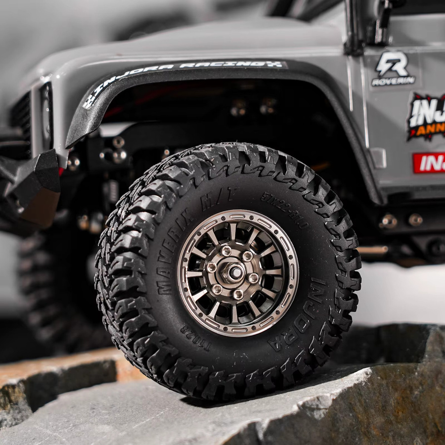 INJORA 1,0" Beadlock-Räder aus Aluminium, 0 mm versetzt, für 1/18 1/24 RC Crawler - Bild 3