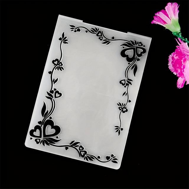 3D Prägeform aus Kunststoff für DIY Sammelalben und Papierhandwerk in Schwarz und Transparent - Bild 1