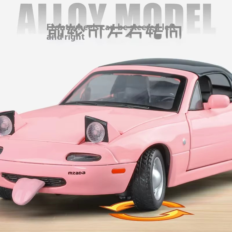 Double Horses MX-5 Miniatur-Legierung Metalldruckguss-Spielzeugautomodell, 1:24, mit Sound & Light, Türen zu öffnende - Bild 3