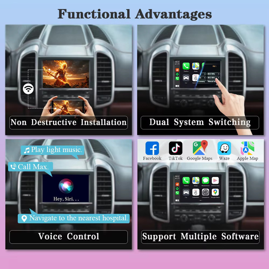 AUTOTOP Drahtloses CarPlay und AirPlay Schnittstellenmodul für Porsche PCM 3.1 in Schwarz - Bild 4