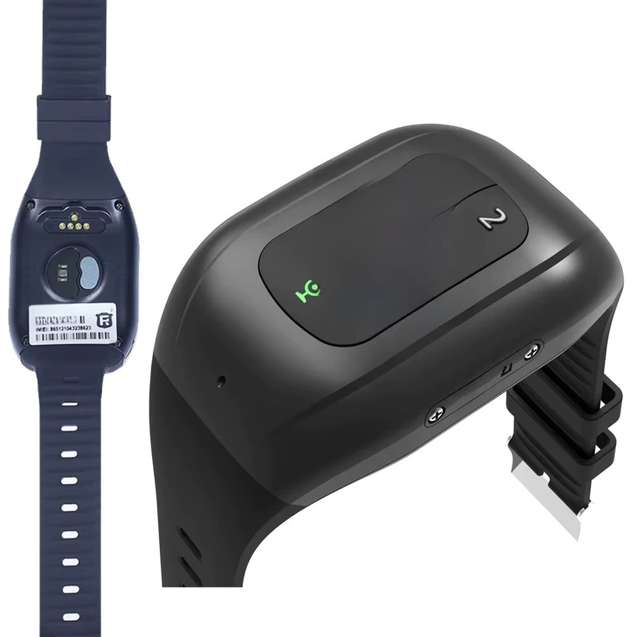 Winkcron Smartwatch-Armband für Senioren in Schwarz mit 4G LTE, GPS-Tracker, Temperatursensor, SOS-Notruf und Sturzerkennung - Bild 1