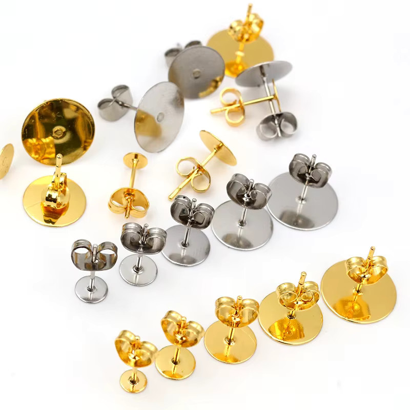 Wadsfred Ohrstecker Gold-Edelstahl, Unisex - Bild 2