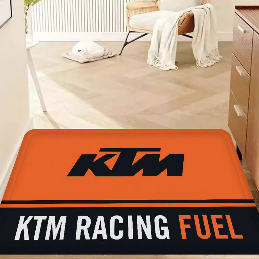 Potdemiel K-KTM Logo-Fußmatte im nordischen Stil, rutschfest, Orange, B/T: 60 x 40 cm - Bild 3
