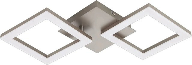 Eglo LED-Deckenleuchte Palmaves 2 in Nickel-Matt mit warmweißem Licht, B/T/H: 22,5 x 22,5 x 6,5 cm - Bild 1
