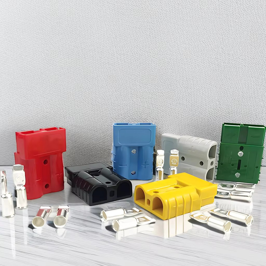 Leistungsstarkes Gabelstapler-Batterieladekit mit 50A 600V Steckverbindern und Griff in Rot und Mehrfarbig - Bild 3