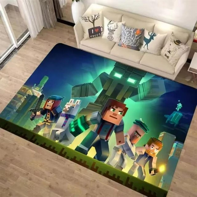 Karpetti 3D M-C Pixel Art Teppich in Multicolour, maschinell gewebter Polyester-Teppich für Wohnzimmer und Schlafzimmer, B/T: 120 x 160 cm - Bild 1
