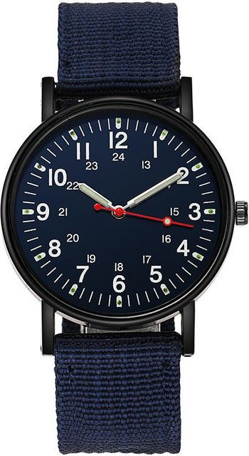 Armbanduhr Quarz, Blau, Schwarz, Textil/NATO, 40 mm, Herren - Bild 1