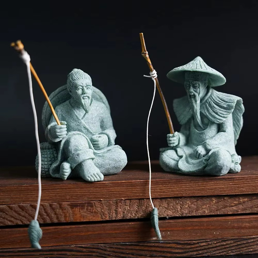 SHMAIZYH Miniatur-Figur aus Sandstein in Grau als Dekoration für Mikrolandschaften und Gartenzubehör - Bild 2