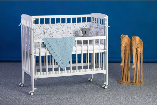 Littleworld Beistellbett Nino aus Buche in Weiss, B/T: 90 x 45 cm - Bild 1