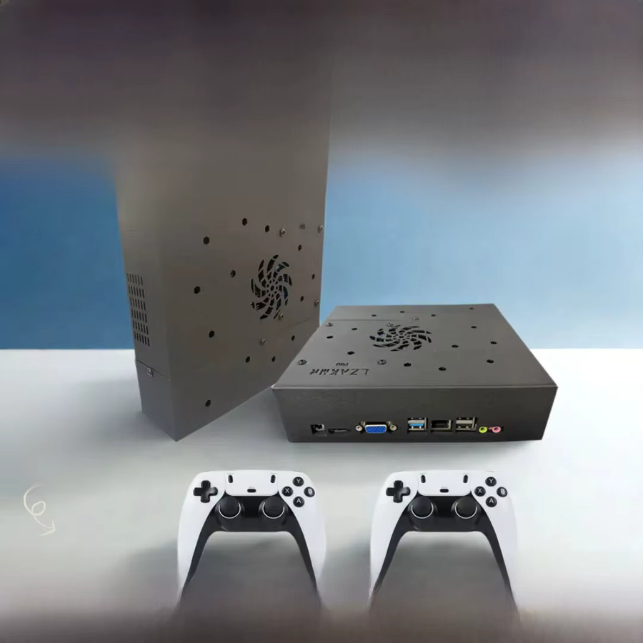LZAKMR Super-Spielekonsole X8 Pro in Schwarz mit 500 GB Speicher, I3-3110M Prozessor, Windows 11 und Batocera für Retro-Spiele wie Wii, PS2, DC und PSP - Bild 1