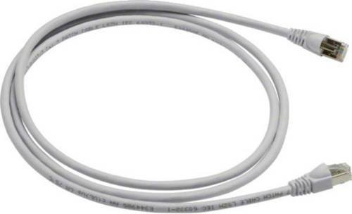 Hager RJ45 Patchkabel Cat6a Ethernet LAN in Grau, Länge: 1,5 m - Bild 1