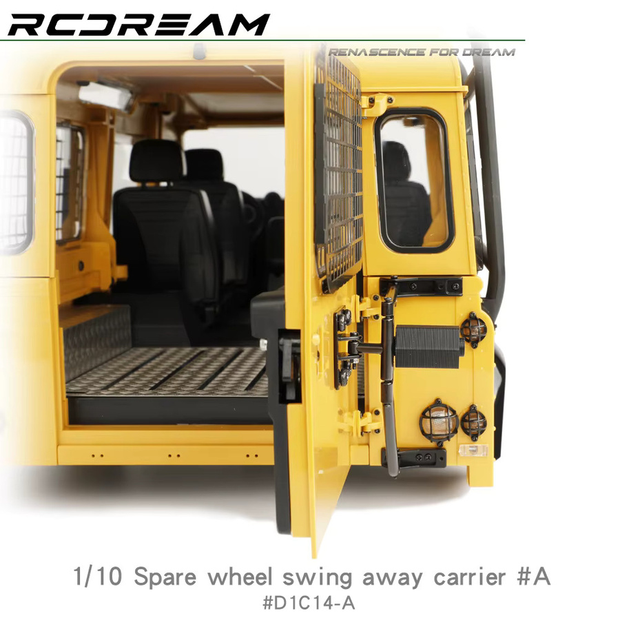 RCDream Reserverad Swing Away Carrier, Ersatzradreifen, 1/10 - Bild 4