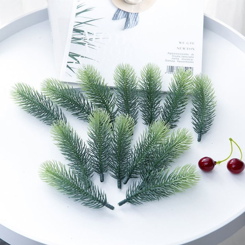 10er Set Künstliche Kiefernnadeln Girlande in Grün für Weihnachtsdekoration - Bild 1