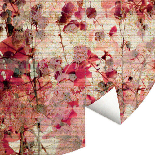 K&L Wall Art Vliestapete Runde Vliestapete Vintage Blüte Floral, mehrfarbig, matt - Bild 2