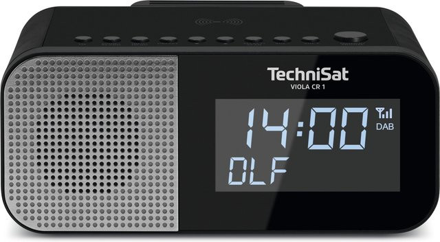 TechniSat VIOLA CR 1 DAB+ und UKW Radiowecker mit Wireless Charging und USB-A in Schwarz - Bild 1