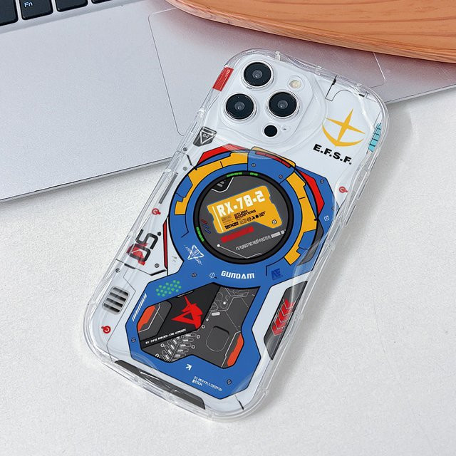 Fashion Machine G-Gundam Handyhülle mit 3D Wave Soft Cover für iPhone 16 15 14 13 12 11 Pro Max Plus und weitere Modelle, Mehrfarbig - Bild 1