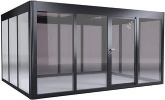 SunElements Gewächshaus Modern 4.3 in Silber, B/H/T: 443 x 229 x 338 cm, UV-beständig und winterfest - Bild 1