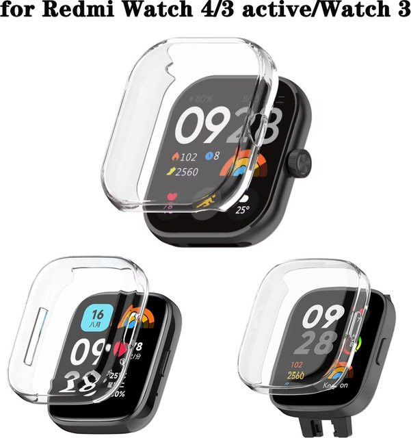 TAMISTER TPU Silikonhülle für Xiaomi Redmi Watch 3 Active Smartwatch in Transparent, Stoßfänger-Schutzhülle und Schutzrahmen für Unisex - Bild 1