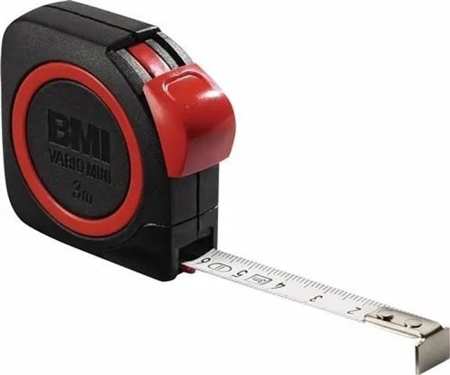 BMI Taschenrollbandmaß VARIO Mini L in Schwarz und Weiß mit 3 m Länge und 10 mm Breite - Bild 2