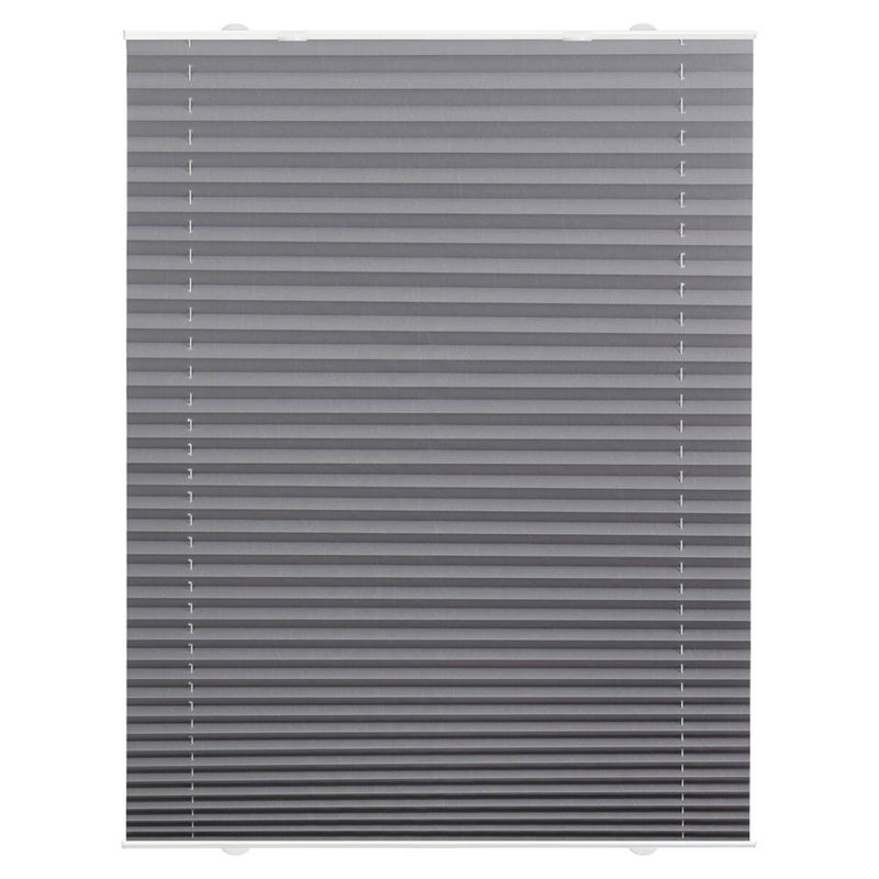 Lichtblick Plissee Haftfix Grau, semi-transparent, B: 70 cm, H: 130 cm - Bild 2