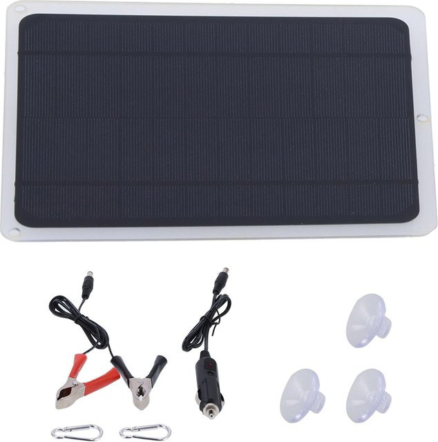 6W 12V Solar Panel Ladegerät für Auto, RV und Boot in Weiß - Bild 1