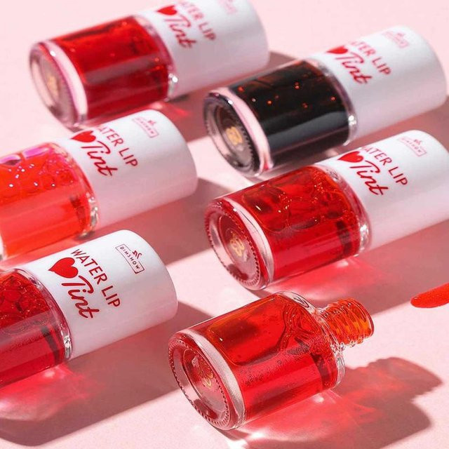 dimshow Lipgloss, Rot, 2-in-1 Matt Lip Glaze Tint, Unisex - Bild 1