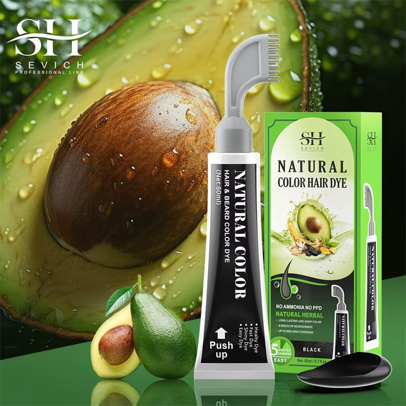 Sevich Avocado Fast Hair Dye Black Shampoo, 80 ml, Unisex - Bild 5