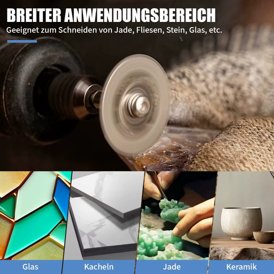 Dremel Diamant-Schneidscheibe mit Dorn für Stein und Metall, silberne Mini-Klinge für Präzisionsschnitte - Bild 2