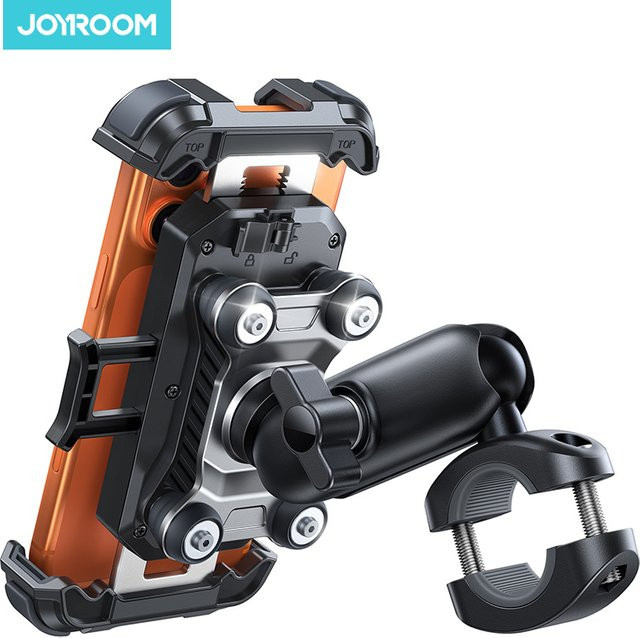 Joyroom Motorrad-Handyhalterung mit Vibrationsdämpfer für Fahrrad, Roller und ATV/UTV, Schwarz, JR-ZS498S - Bild 1