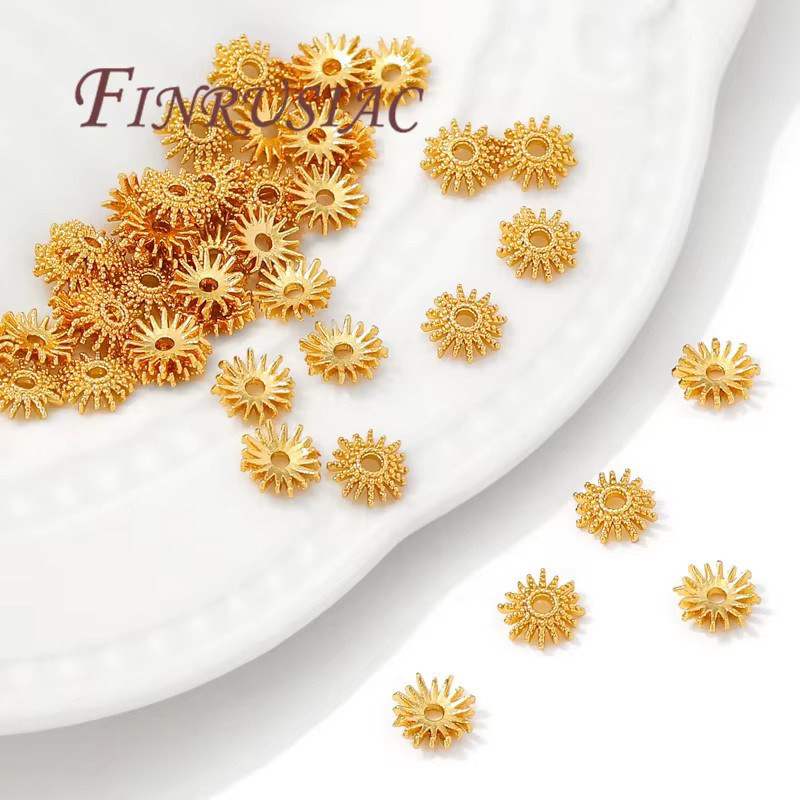 FINRUSIAC Perlenkappen 18K vergoldet, 6mm, Unisex - Bild 1