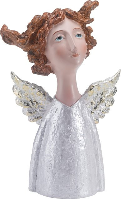 Deko-Figur Angel von Impressionen in Weiß aus Polyresin, Höhe: 25,5 cm, Breite: 15,0 cm, Tiefe: 9,0 cm - Bild 1