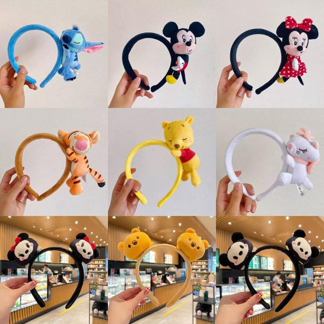 TOPTOY Disney Minnie, Winnie, Mickey und Donald Duck Plüsch-Haarbänder, Set / Bundle - Bild 1