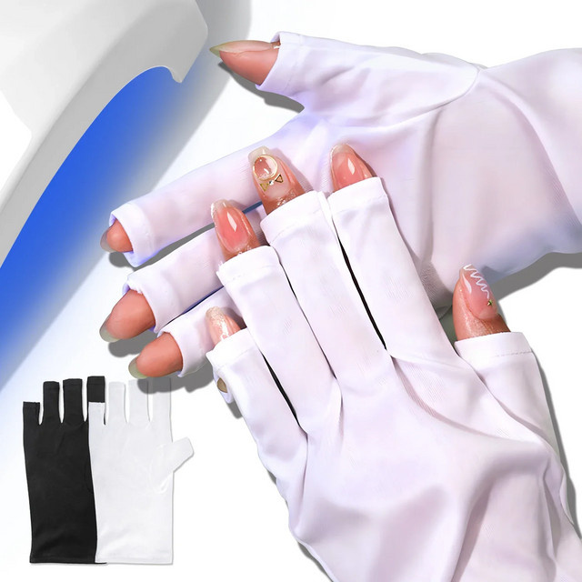 LULAA Anti-UV-Gel-Handschuhe, Black, fingerlos - Bild 1