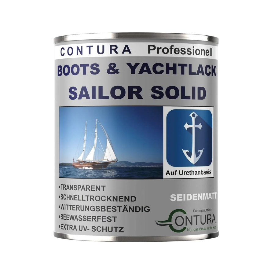Contura Boots- und Yachtlack als Klarlack für Holz, seidenmatt, 2,5 Liter - Bild 2
