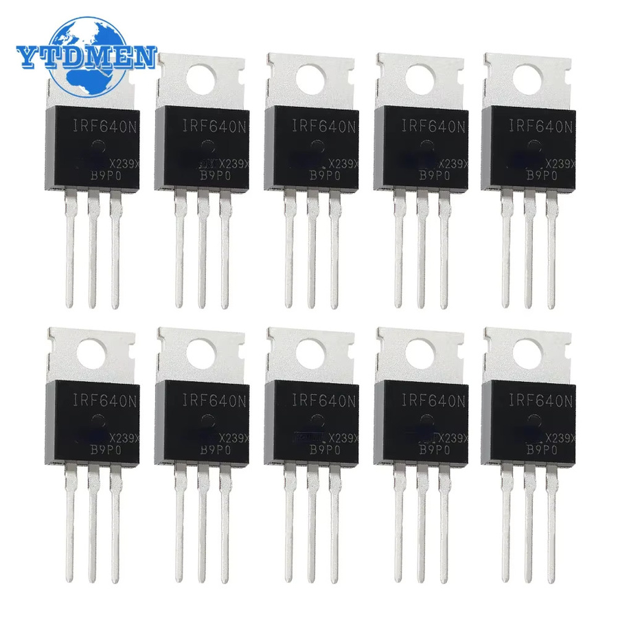 YTDMEN MOSFET Transistor Kit mit IRF630, IRF640, IRF730, IRF740, IRF830, IRF840 in Schwarz, 5 Stück, TO-220 Gehäuse - Bild 2